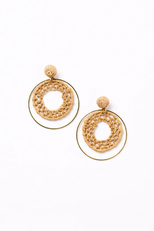 Woven Halo Hoops in Natural sold by Adrift