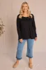 Long Sleeve Swing Tee in Black sold by Adrift