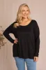 Long Sleeve Swing Tee in Black sold by Adrift