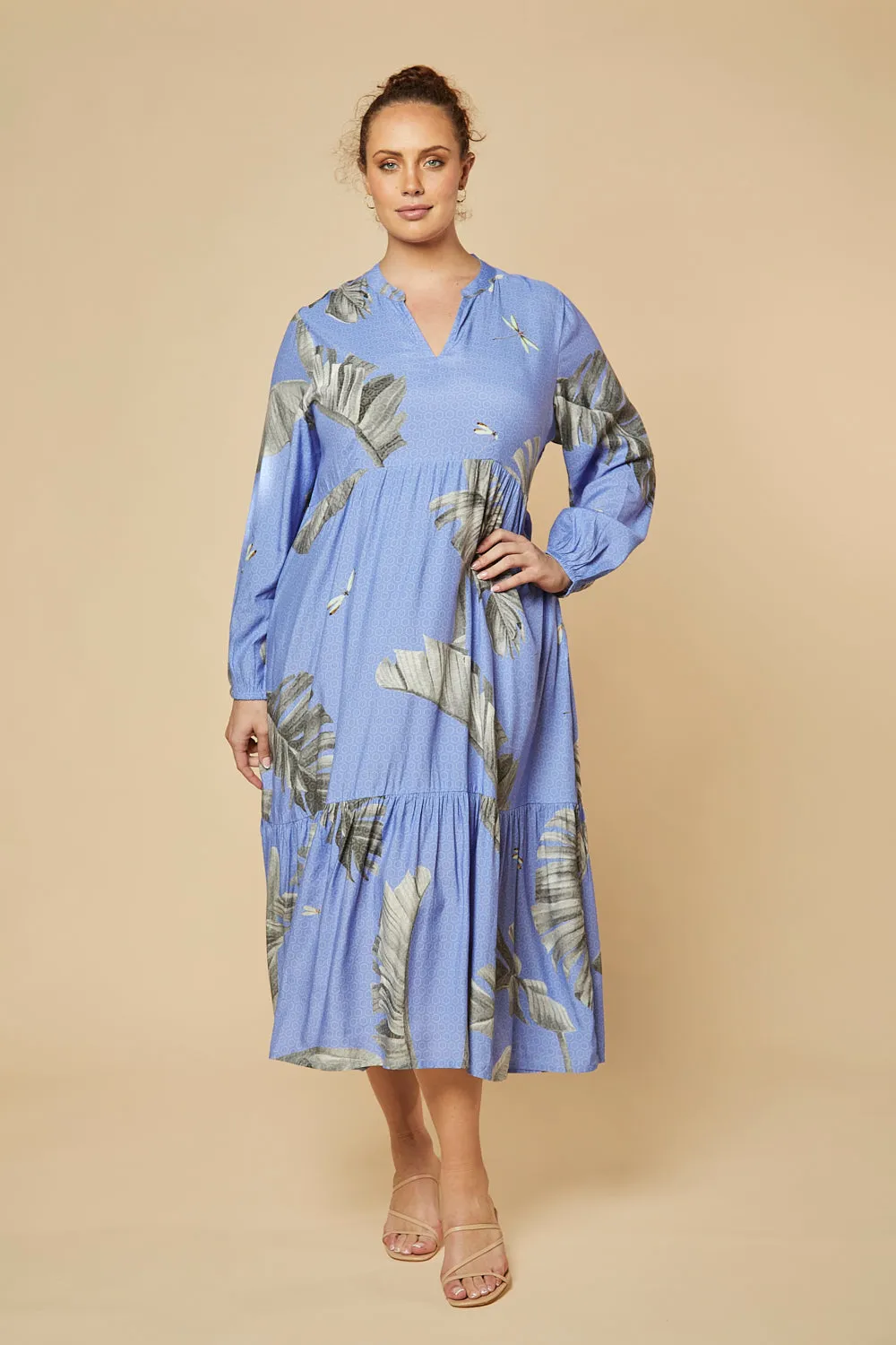 Sabre V-Neck Maxi Dress in Whitsundays sold by Adrift product image thumbnail 2