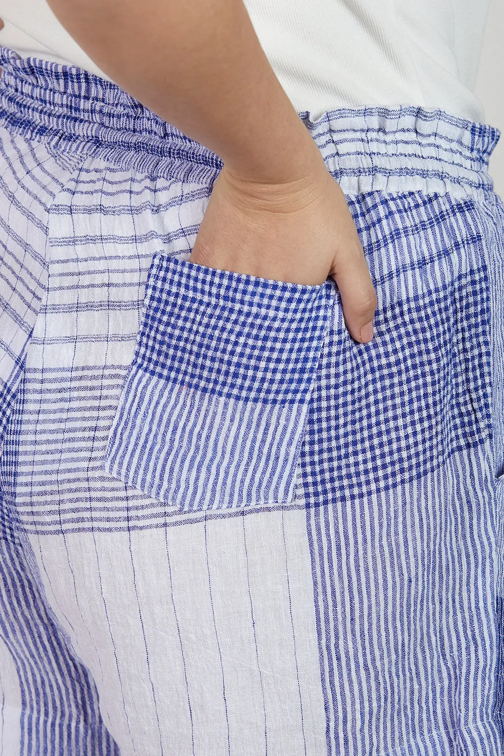 Lizey A-Line Linen Short in Saori sold by Adrift product image thumbnail 4