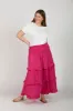 Aaliyah Crinkle Cotton Frill Skirt in Pink Glo sold by Adrift