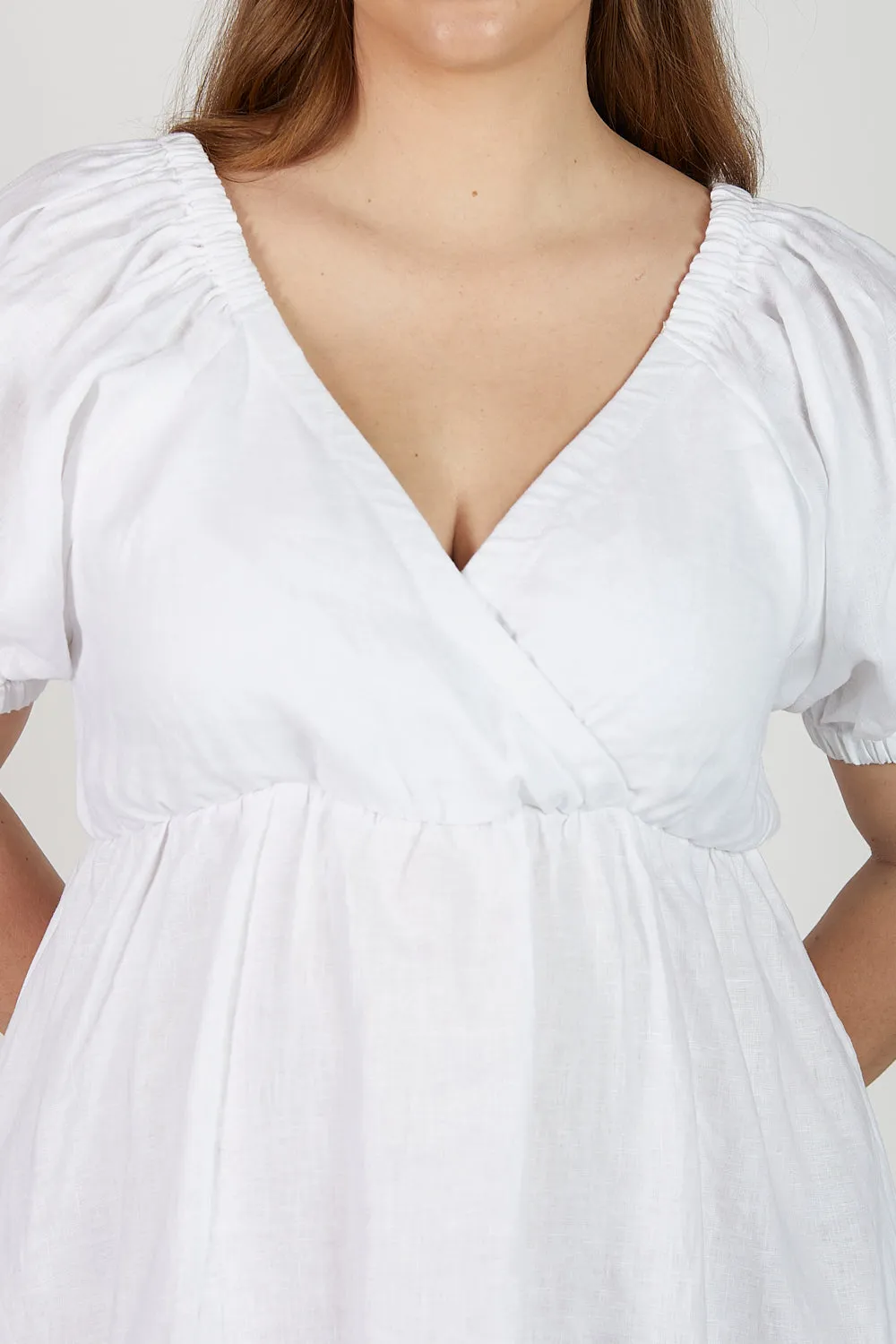 Alison Linen Maxi Dress in White sold by Adrift product image thumbnail 4