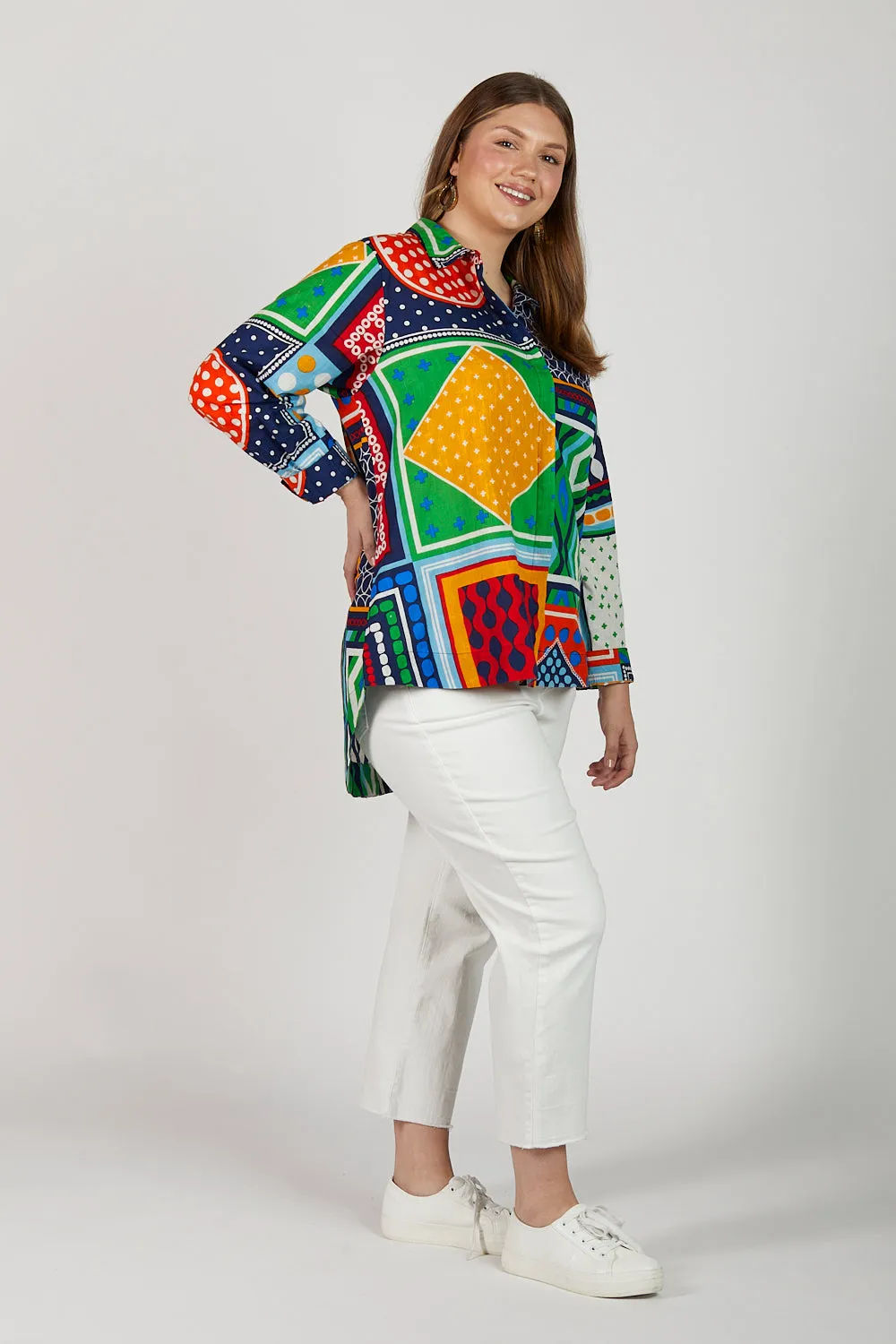 Oversized Boyfriend Shirt in Arthouse sold by Adrift product image thumbnail 3