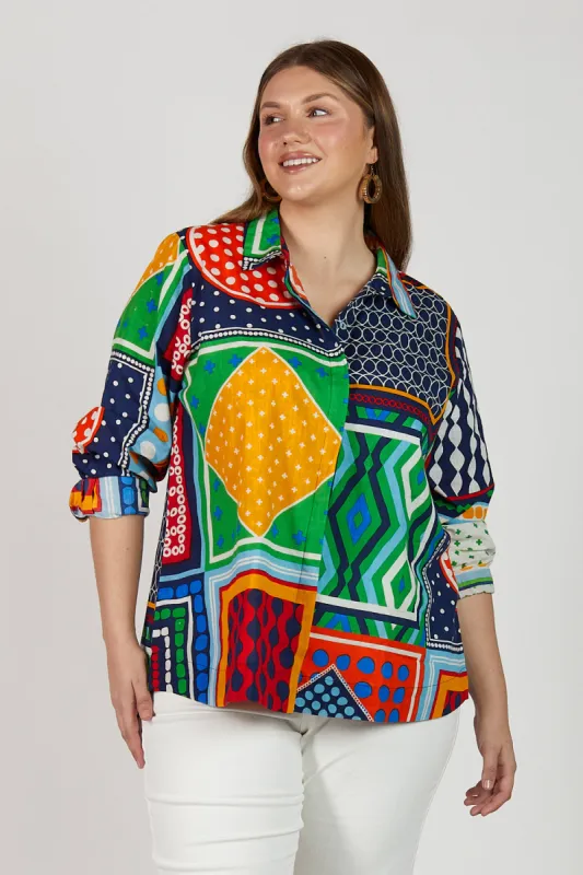 Oversized Boyfriend Shirt in Arthouse sold by Adrift