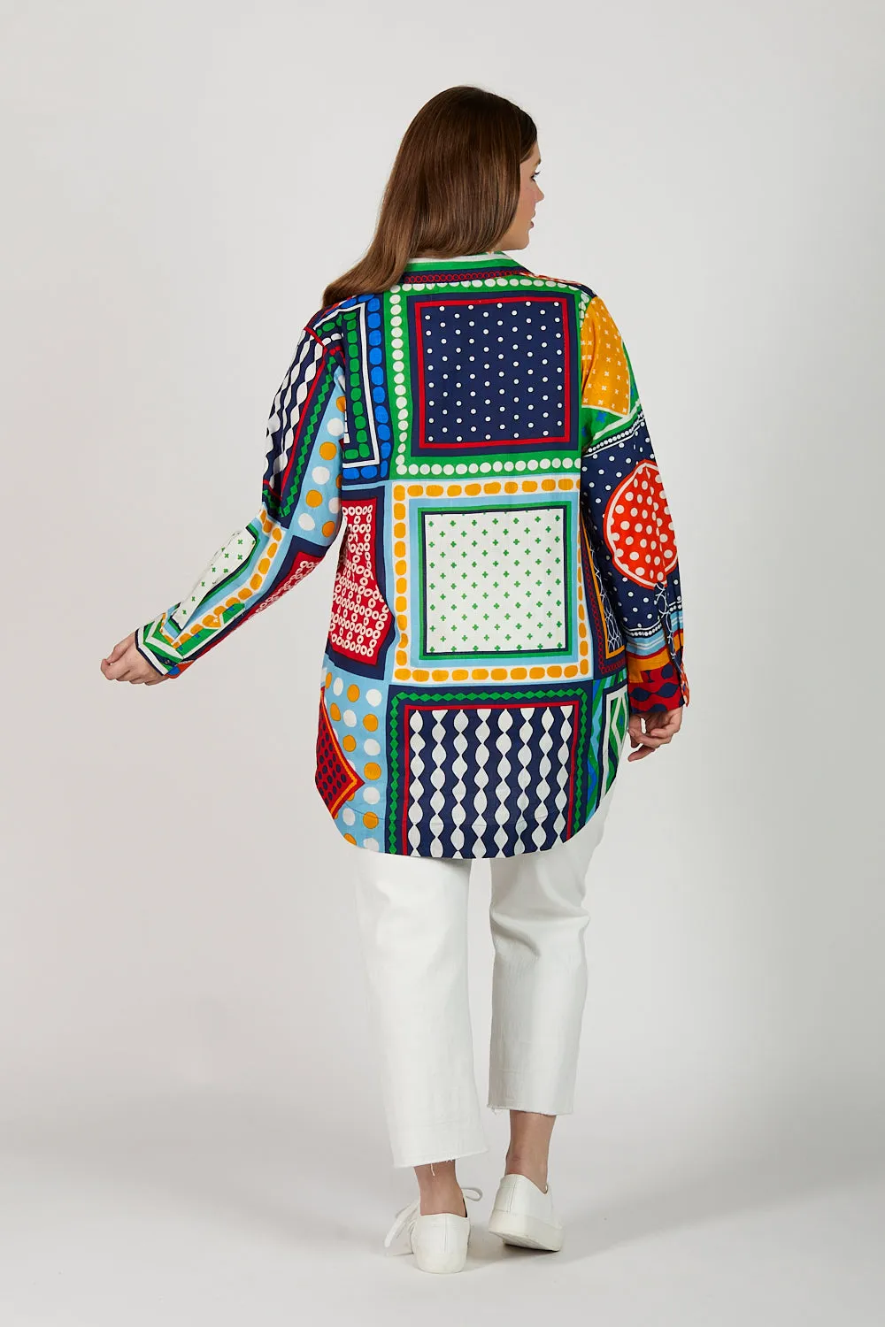 Oversized Boyfriend Shirt in Arthouse sold by Adrift product image thumbnail 4