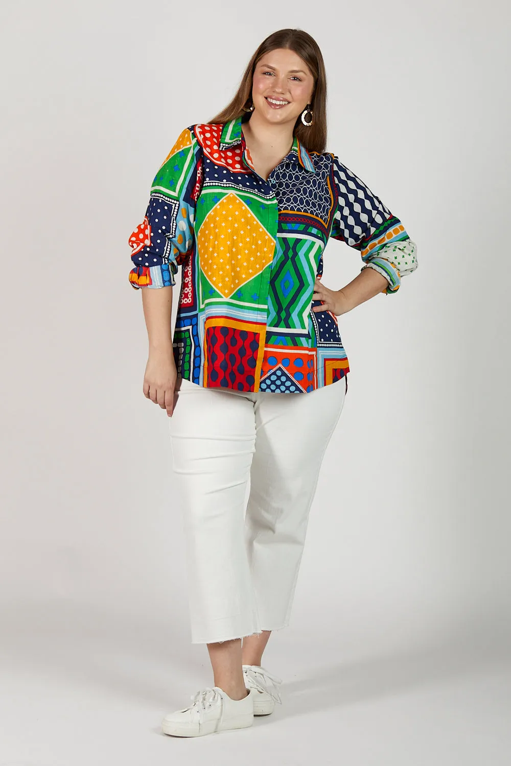 Oversized Boyfriend Shirt in Arthouse sold by Adrift product image thumbnail 2