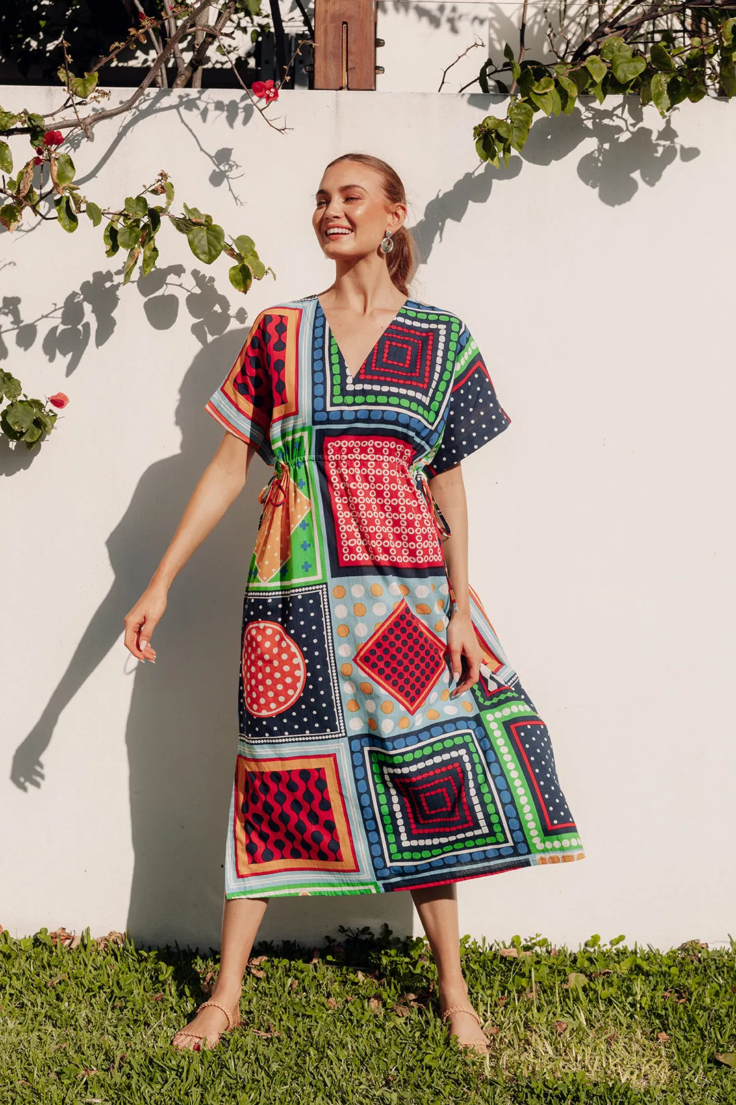 Tasha Maxi Kaftan Dress in Arthouse sold by Adrift product image thumbnail 4