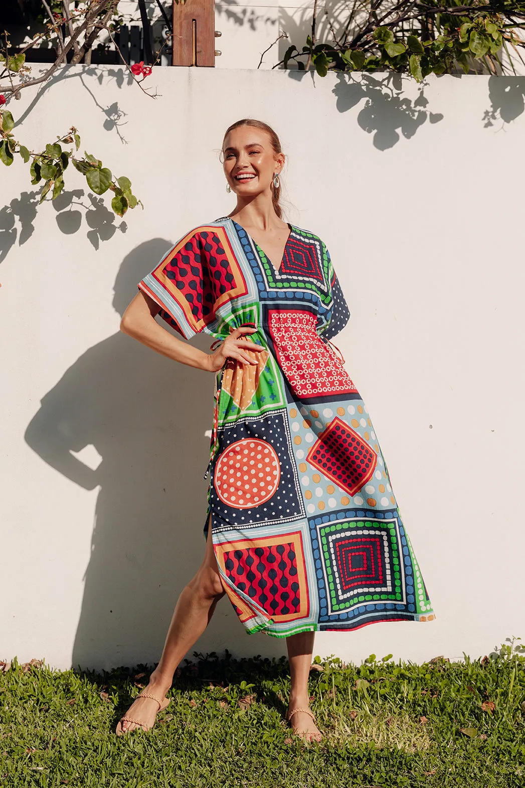 Tasha Maxi Kaftan Dress in Arthouse sold by Adrift