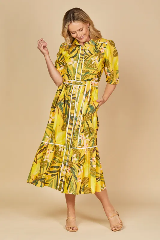 Ginette Maxi Dress in Villa Capri sold by Adrift
