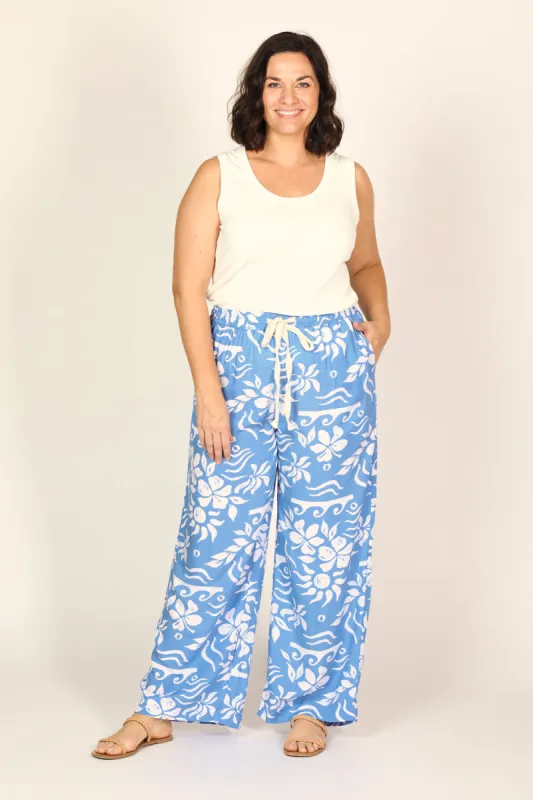 Breezy Relaxed Pant in Blue Horizon sold by Adrift