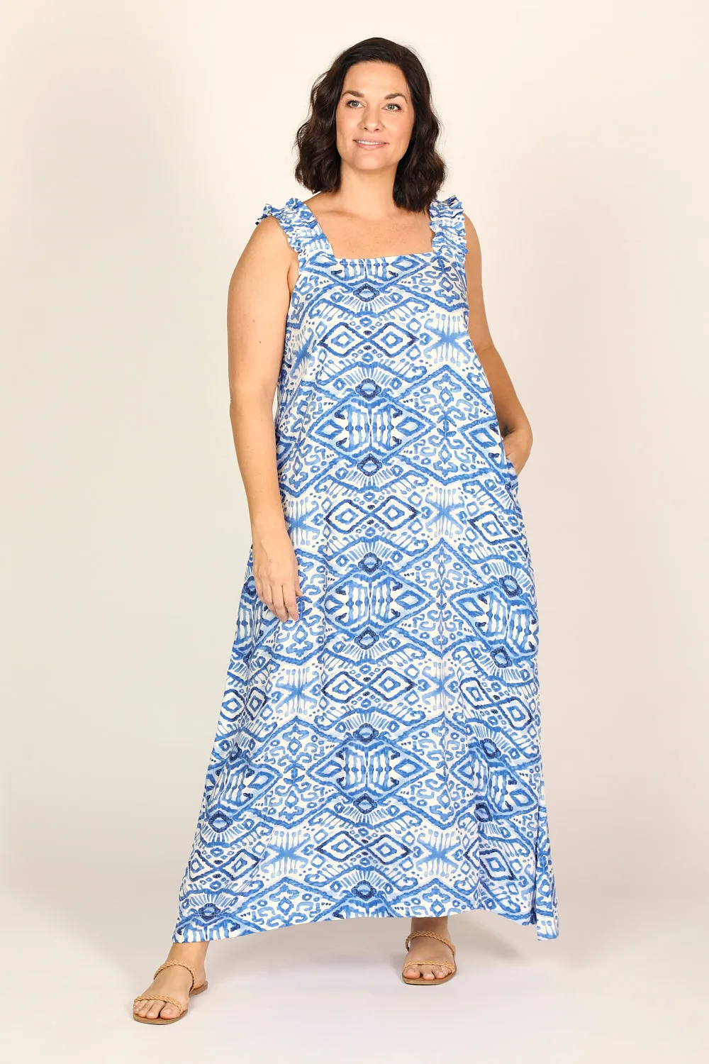 Claire Summer Maxi Dress in Azure Sky sold by Adrift product image thumbnail 5