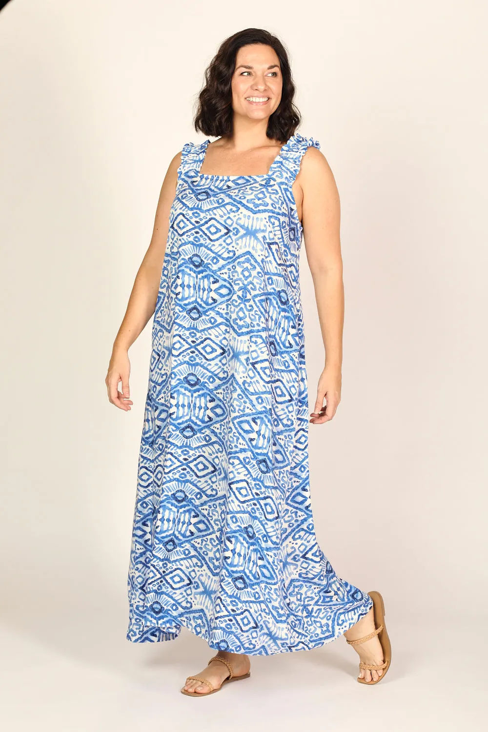 Claire Summer Maxi Dress in Azure Sky sold by Adrift product image thumbnail 3