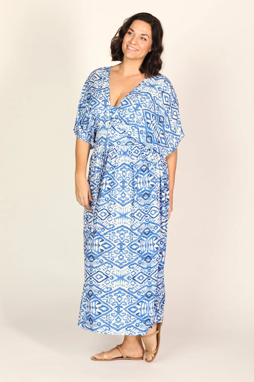 Selma Midi Dress in Azure Sky sold by Adrift product image thumbnail 5