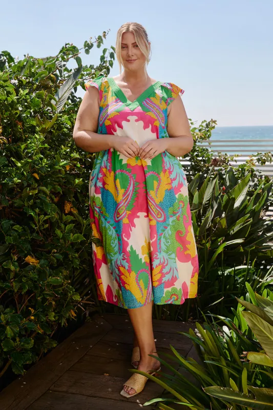 Rivka Midi Dress in London sold by Adrift