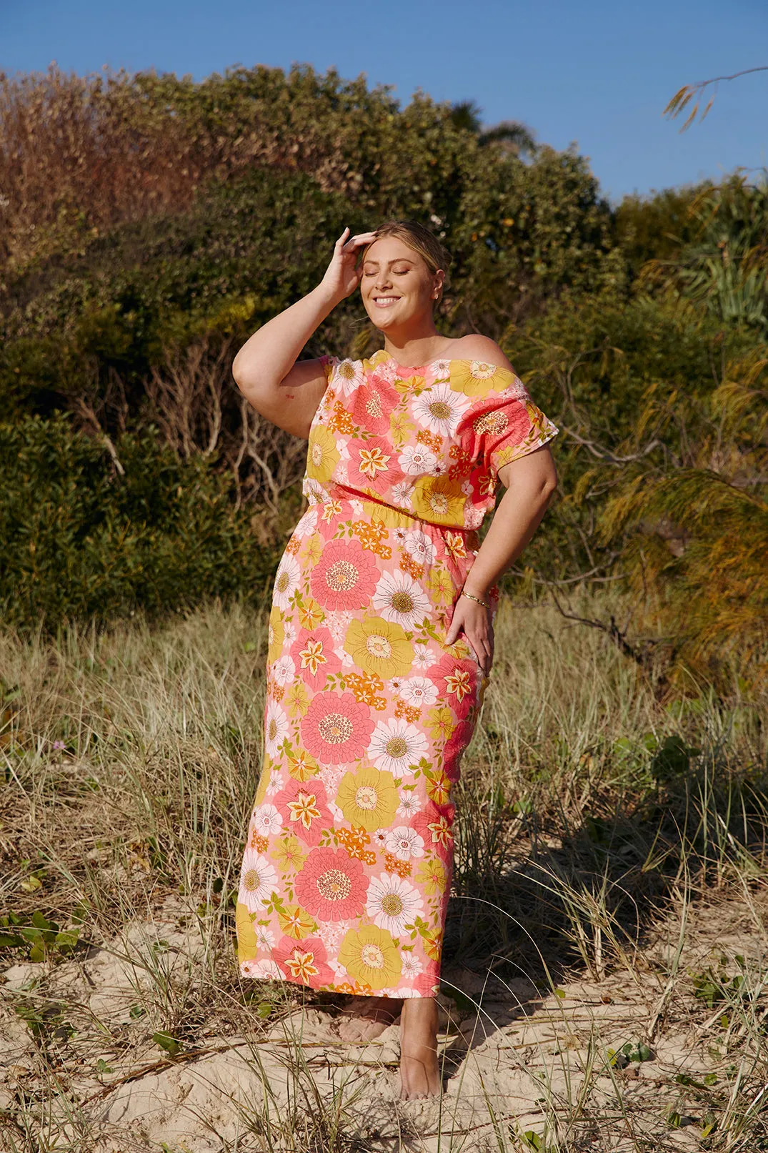 Alice Linen Maxi Dress in Vienna sold by Adrift product image thumbnail 3