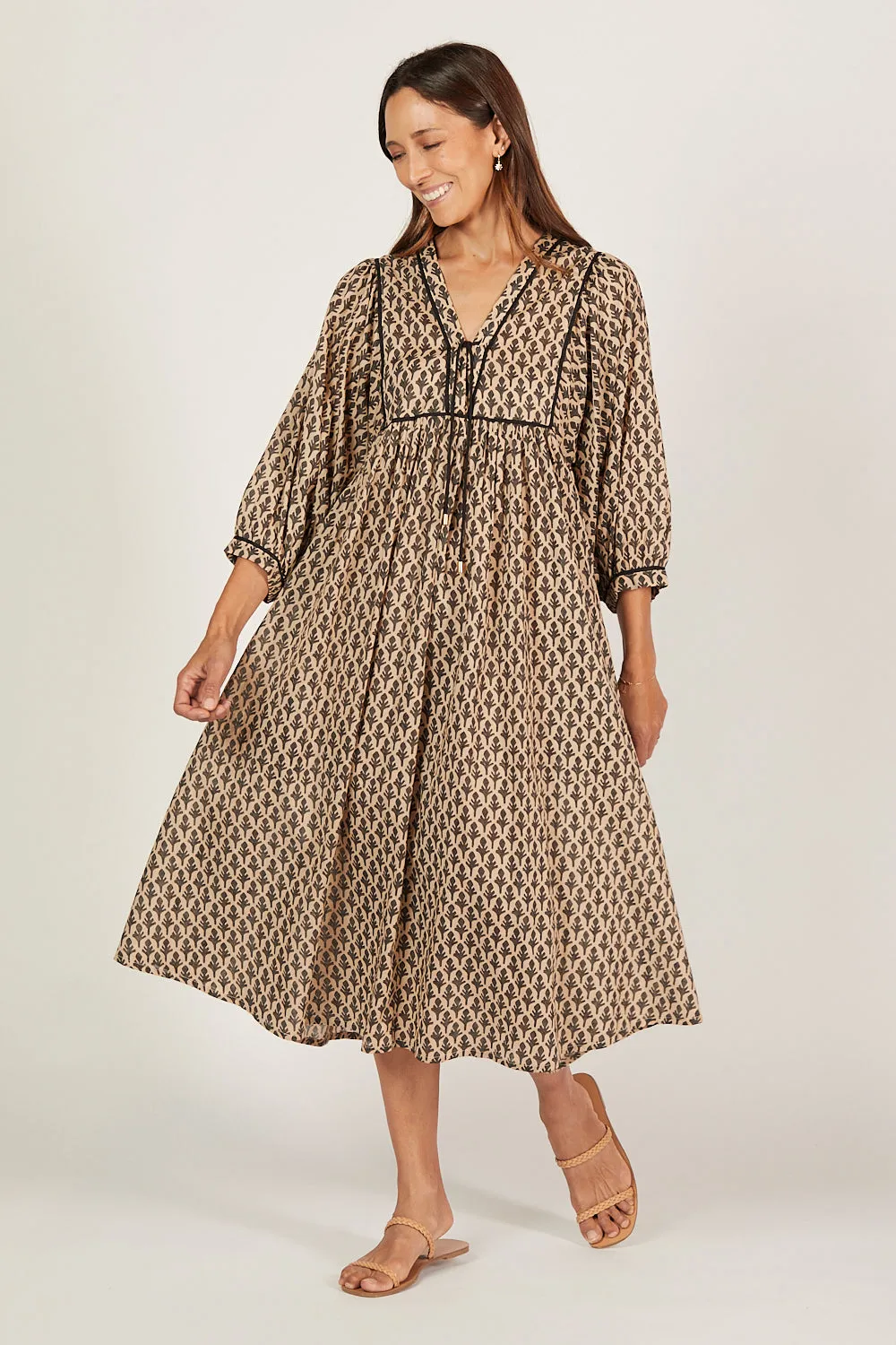 Cairo Midi Dress in Woodlet sold by Adrift product image thumbnail 5