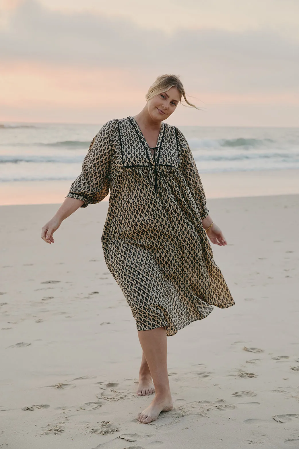 Cairo Midi Dress in Woodlet sold by Adrift product image thumbnail 4