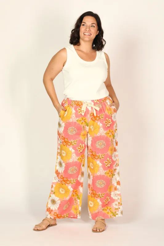 Breezy Relaxed Linen Pant in Vienna sold by Adrift