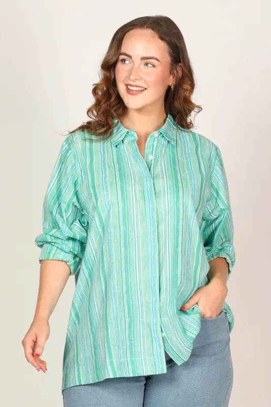 Oversized Boyfriend Shirt in Prairie Dreaming sold by Adrift