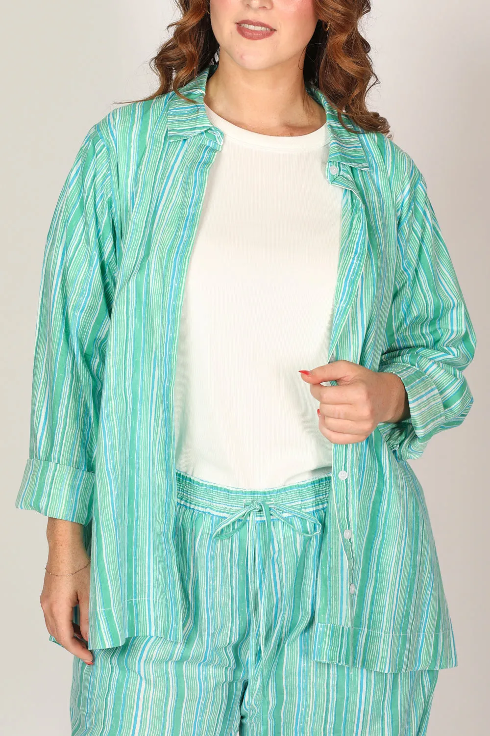 Oversized Boyfriend Shirt in Prairie Dreaming sold by Adrift product image thumbnail 3