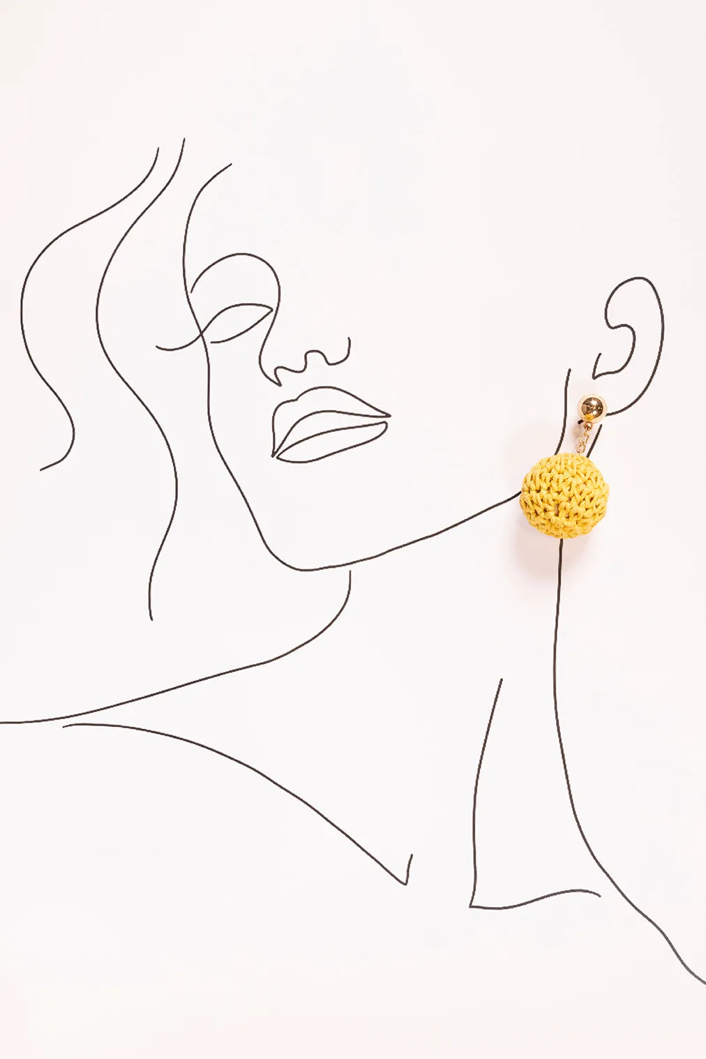 Beaded Drop Earrings in Yellow sold by Adrift