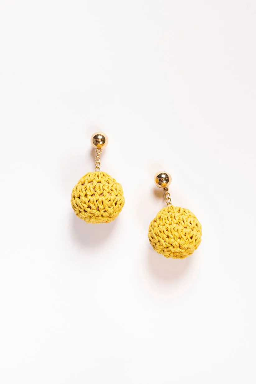 Beaded Drop Earrings in Yellow sold by Adrift product image thumbnail 2