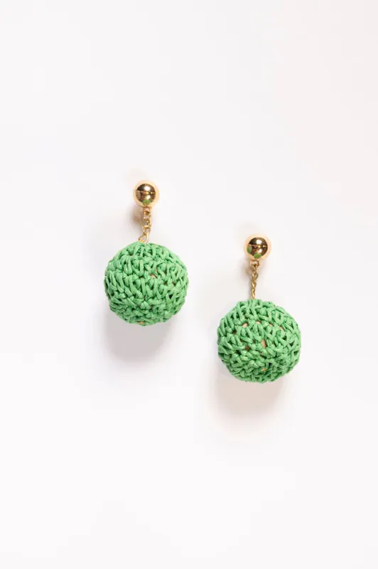Beaded Drop Earrings in Green sold by Adrift