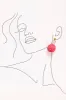 Beaded Drop Earrings in Hot Pink sold by Adrift