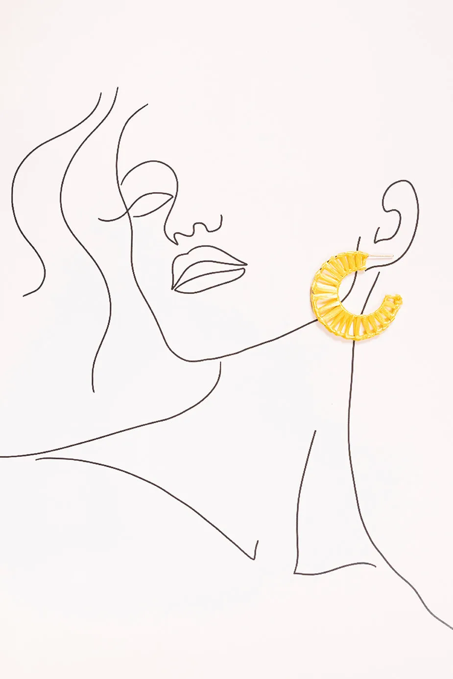 Woven Hoops in Light Yellow sold by Adrift product image thumbnail 2