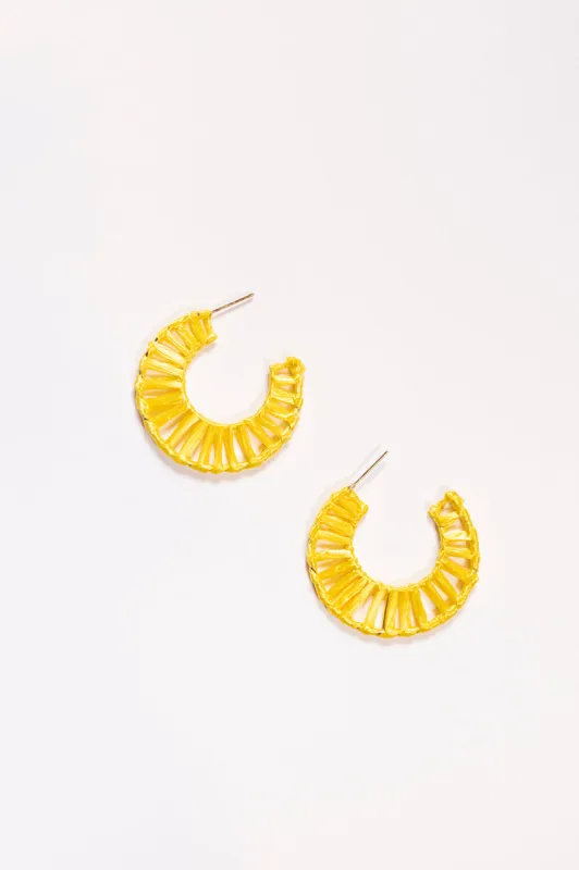 Woven Hoops in Light Yellow sold by Adrift