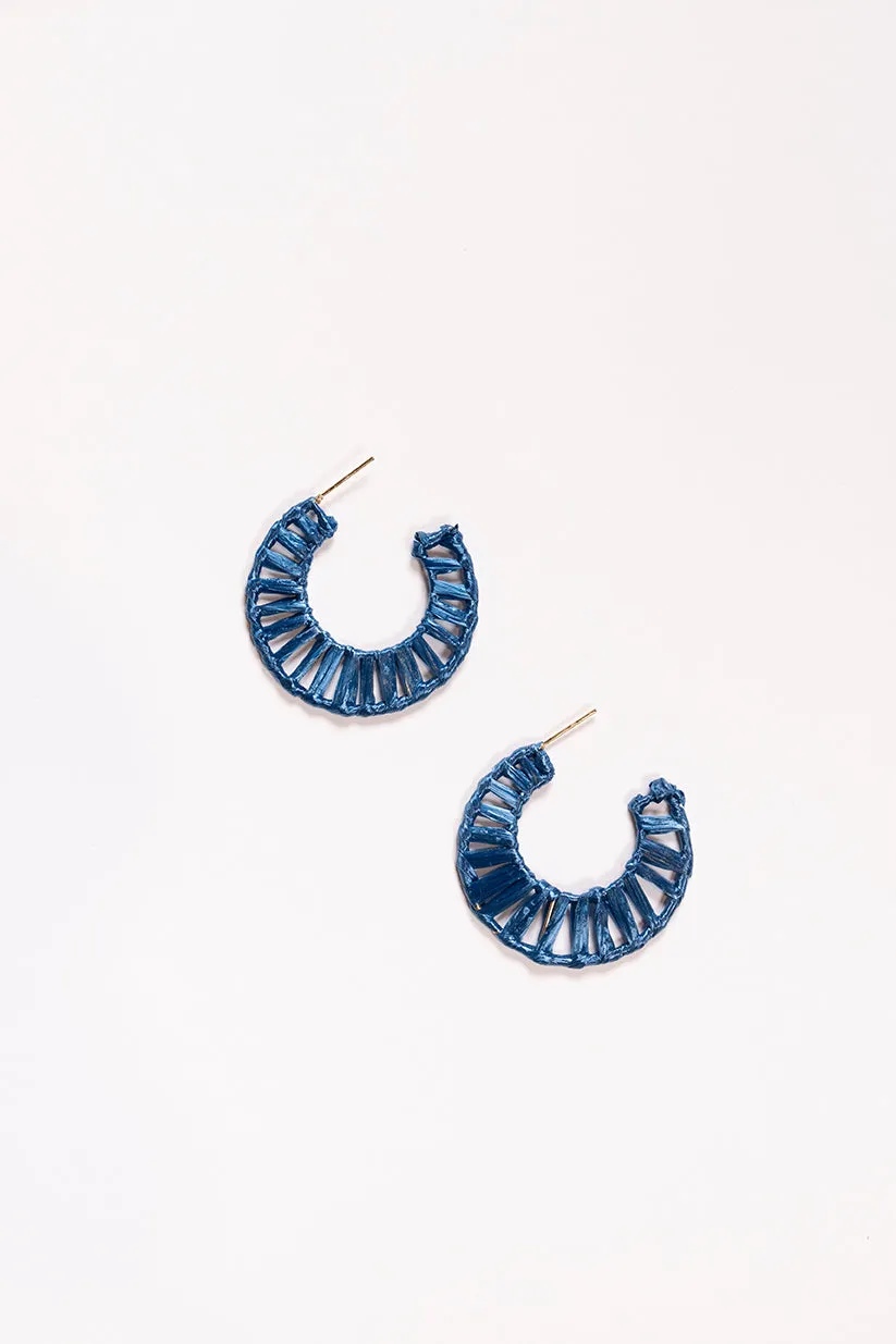 Woven Hoops in Cobalt sold by Adrift