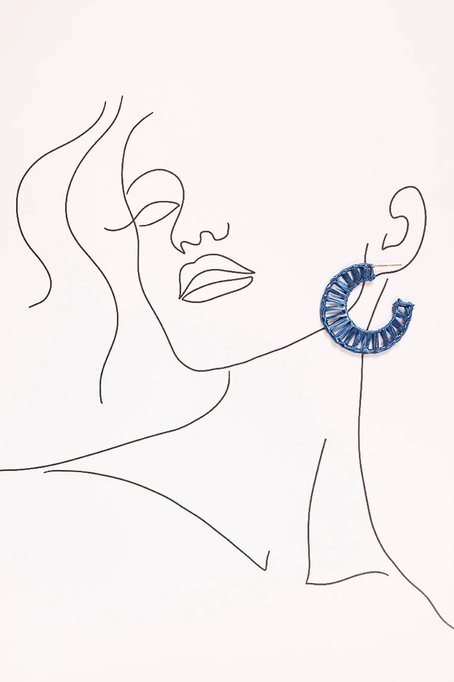 Woven Hoops in Cobalt sold by Adrift product image thumbnail 2