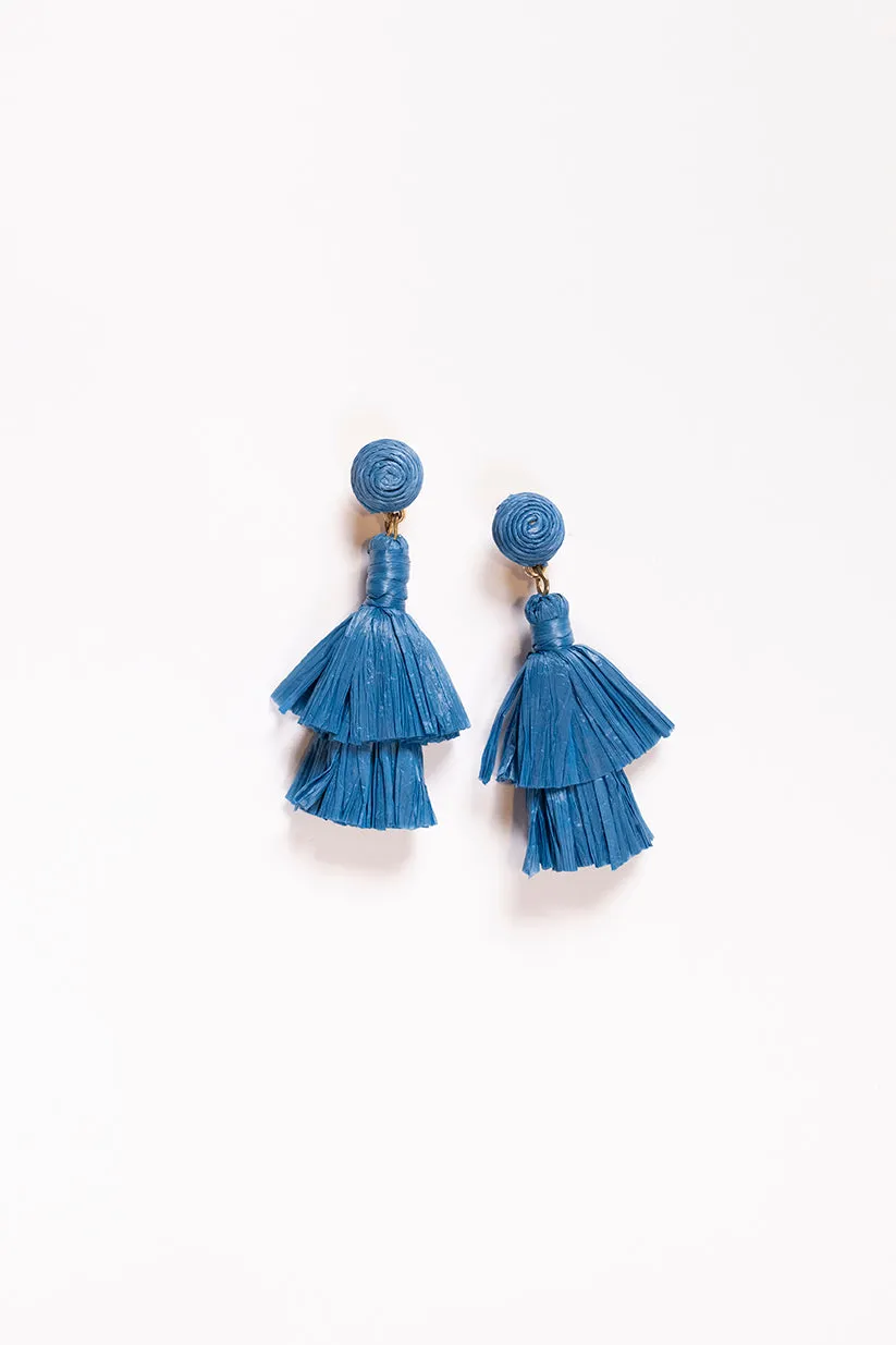 Tassel Earrings in Blue sold by Adrift