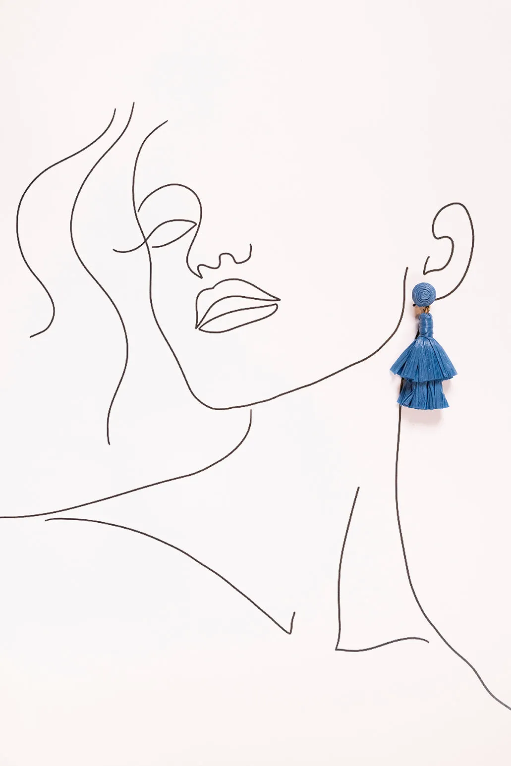 Tassel Earrings in Blue sold by Adrift product image thumbnail 2