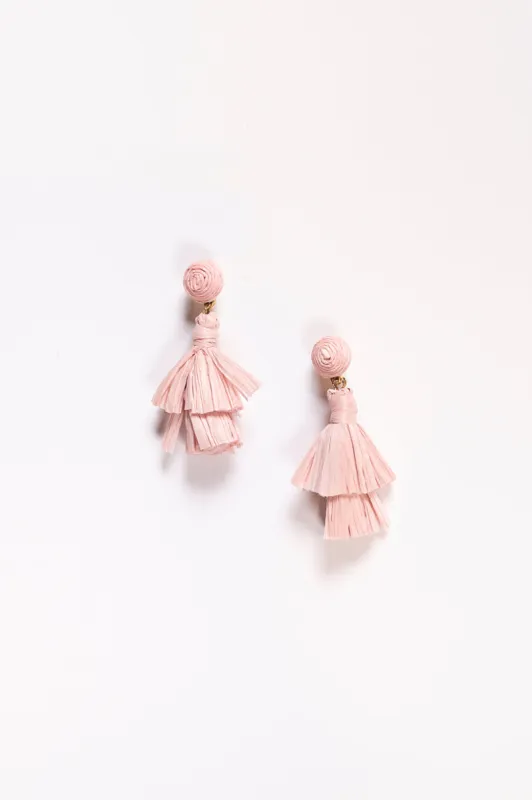 Tassel Earrings in Light Pink sold by Adrift