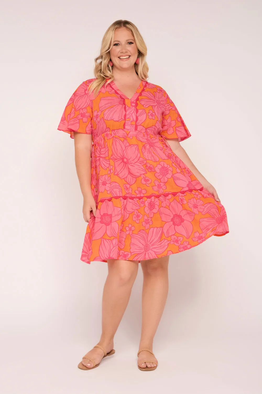 Iris Short Dress in Flower Shower sold by Adrift product image thumbnail 4