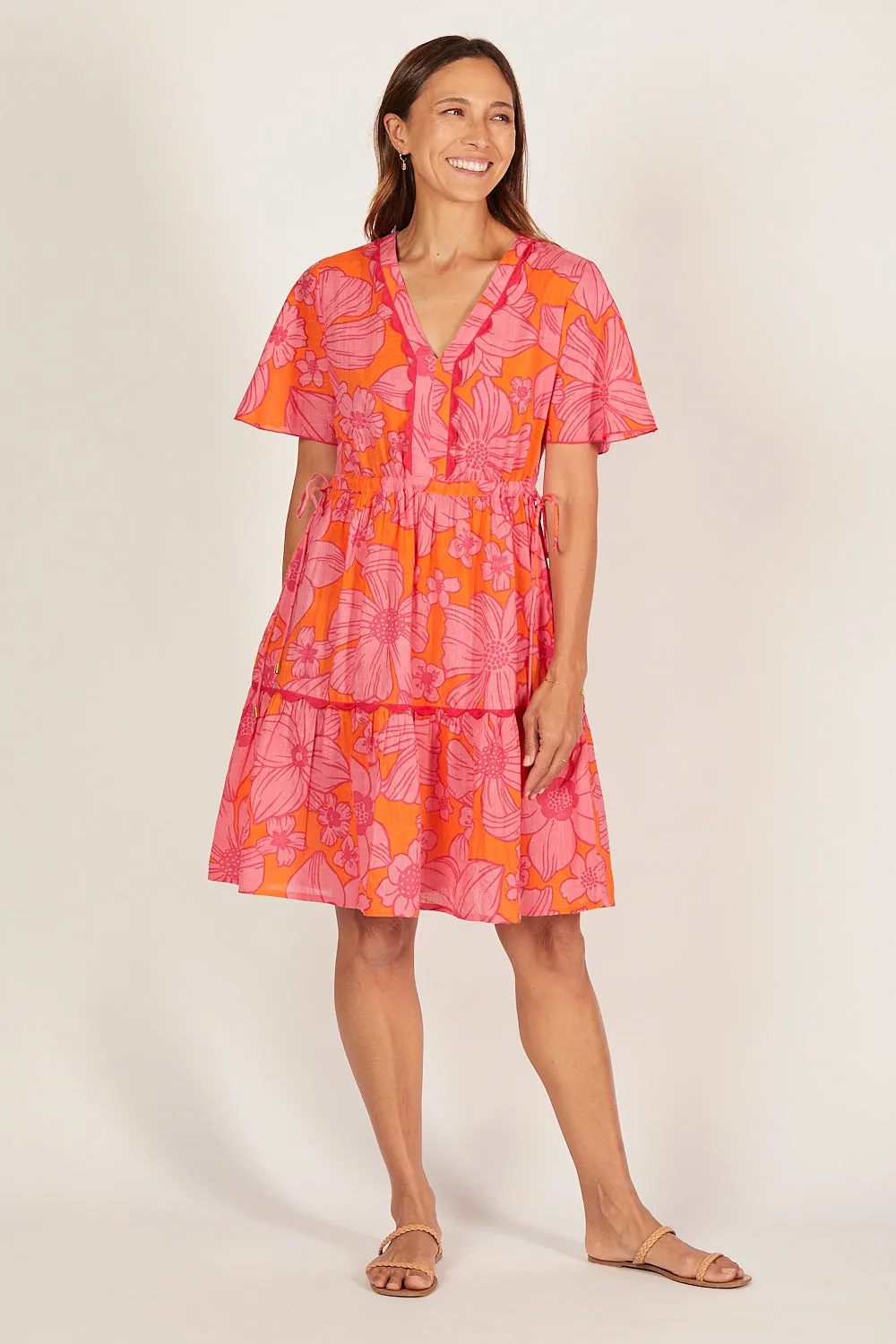 Iris Short Dress in Flower Shower sold by Adrift product image thumbnail 2
