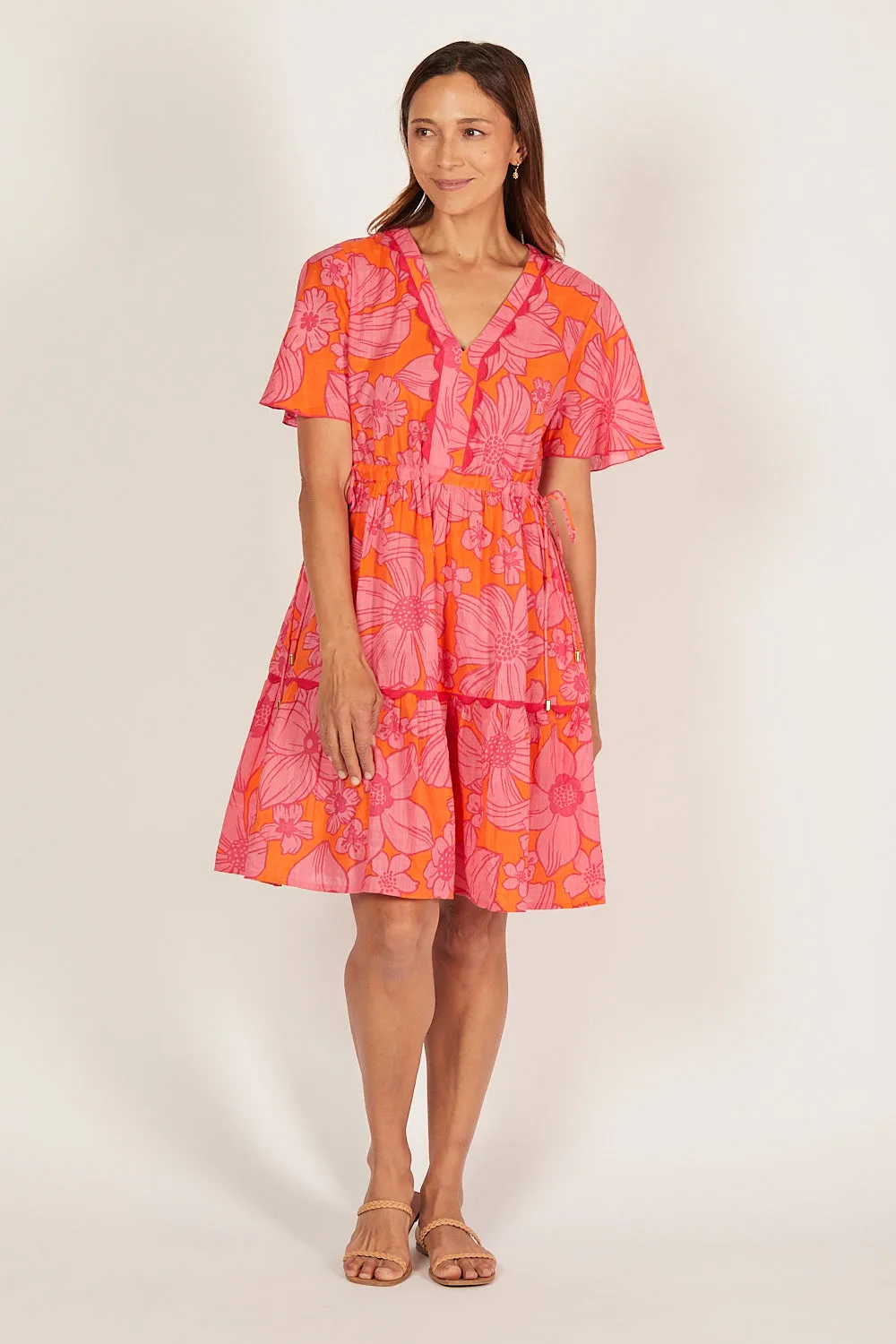 Iris Short Dress in Flower Shower sold by Adrift product image thumbnail 5