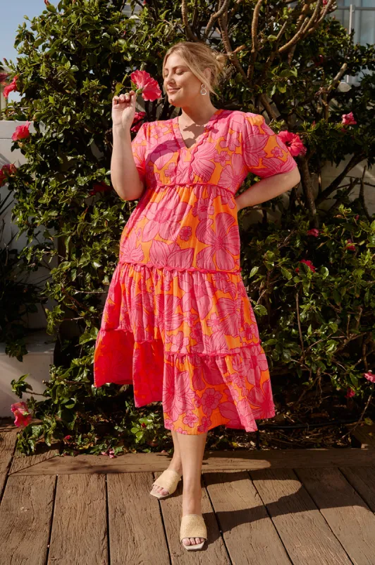 Stassi Maxi Dress in Flower Shower sold by Adrift