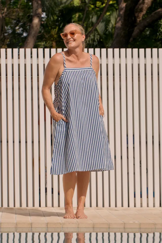 Billie Beach Sundress in Poolside sold by Adrift