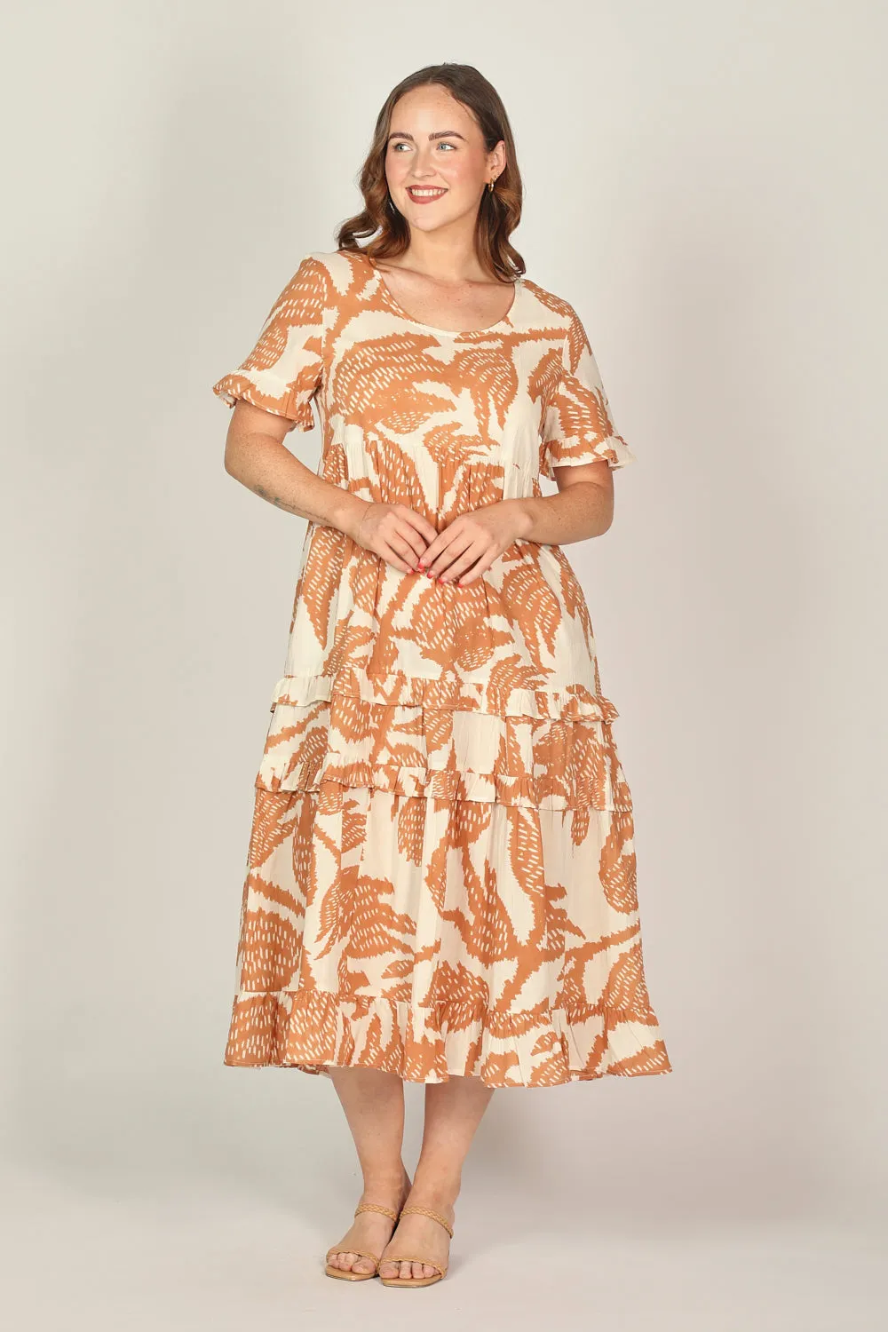 Sabre Frill Dress in Desert Palms sold by Adrift product image thumbnail 2