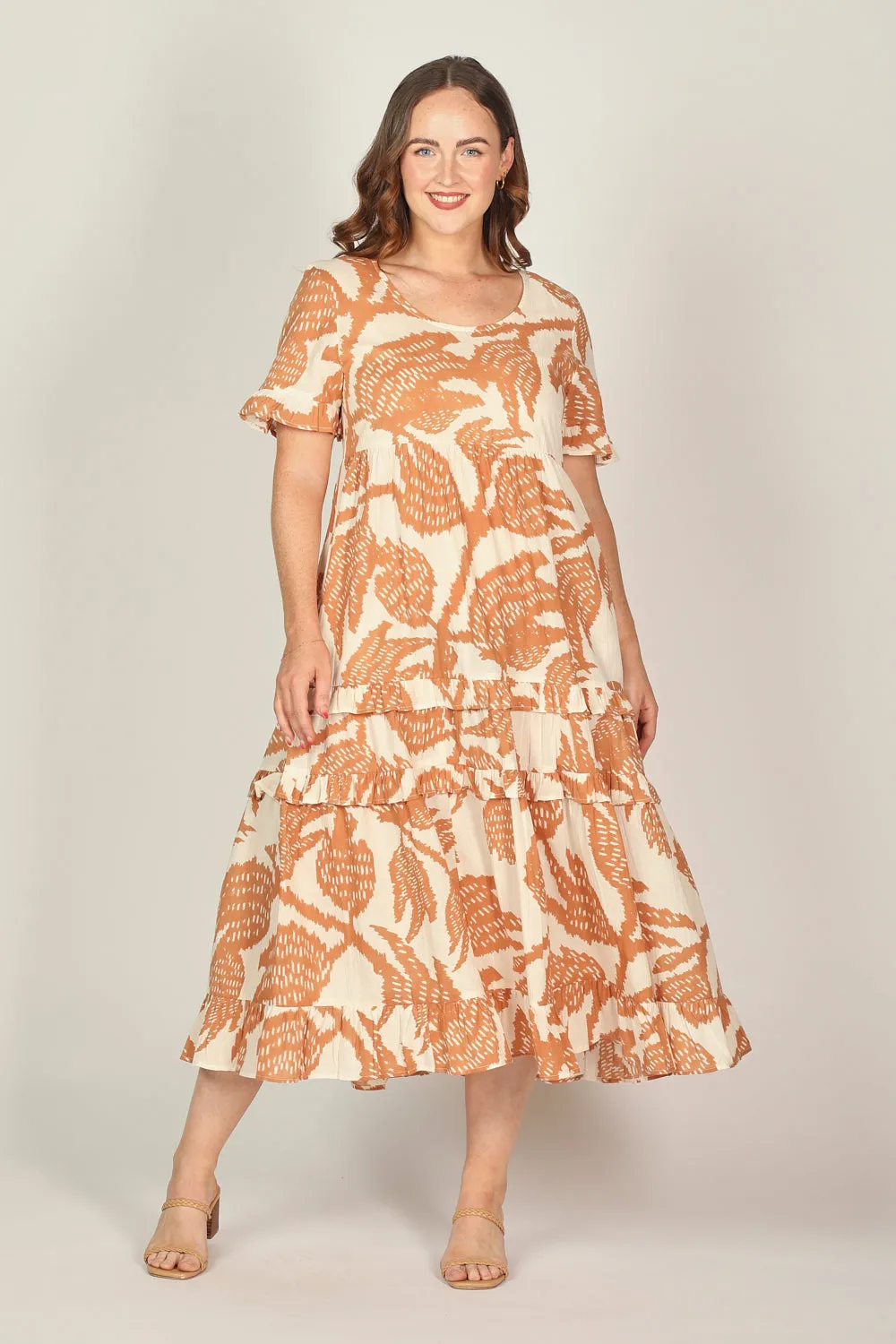 Sabre Frill Dress in Desert Palms sold by Adrift product image thumbnail 5