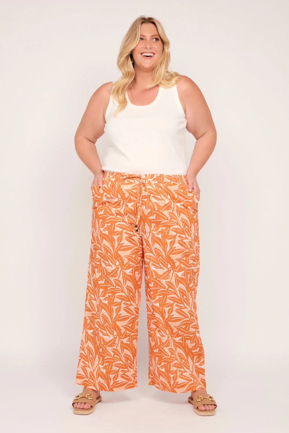 Brie Pant in Coral Coast sold by Adrift