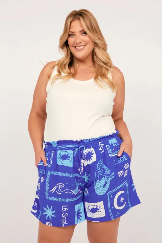 Lizey A-Line Short in Sea Breeze sold by Adrift