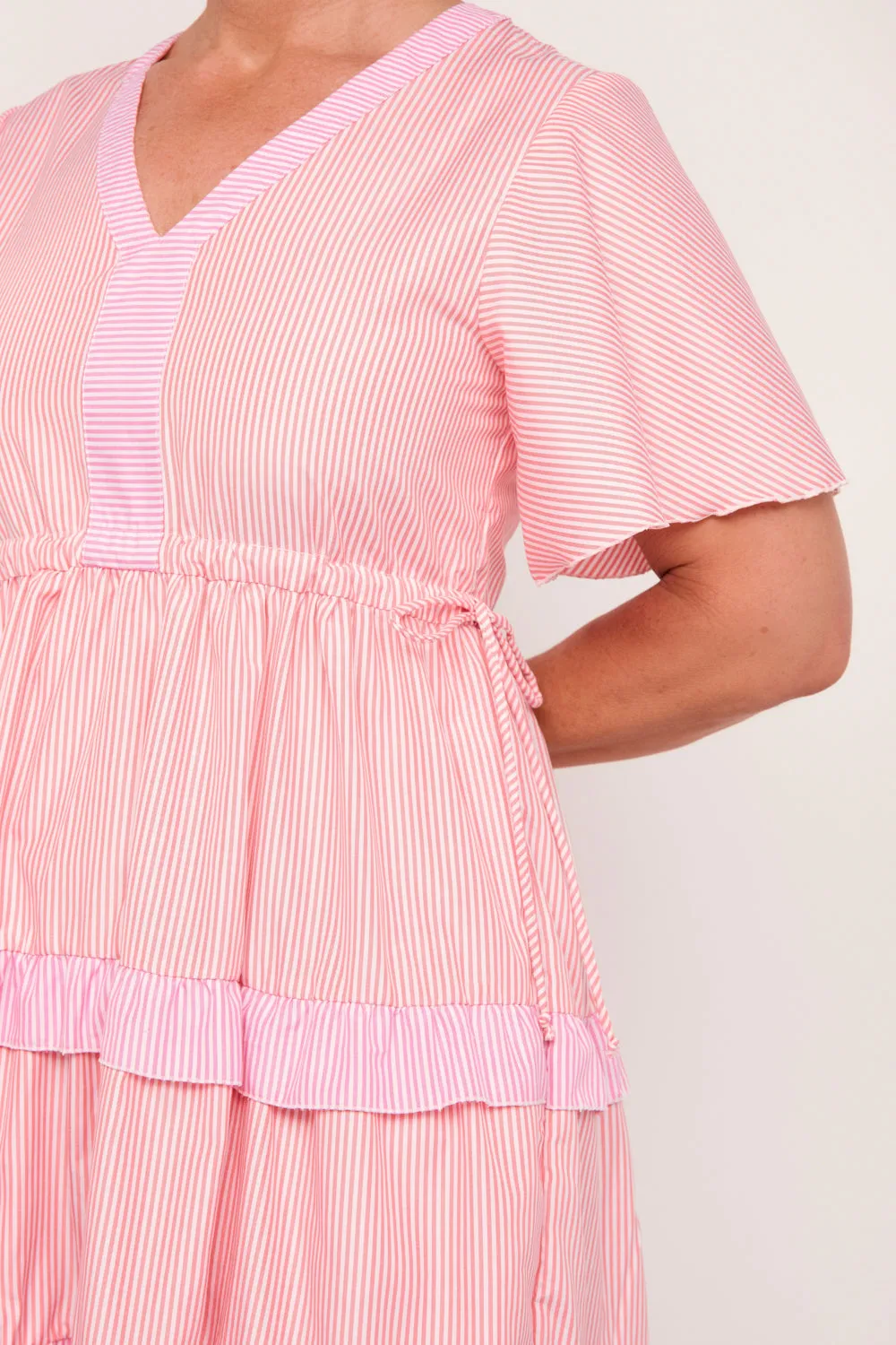 Iris Short Dress in Sunrise Stripes sold by Adrift product image thumbnail 2