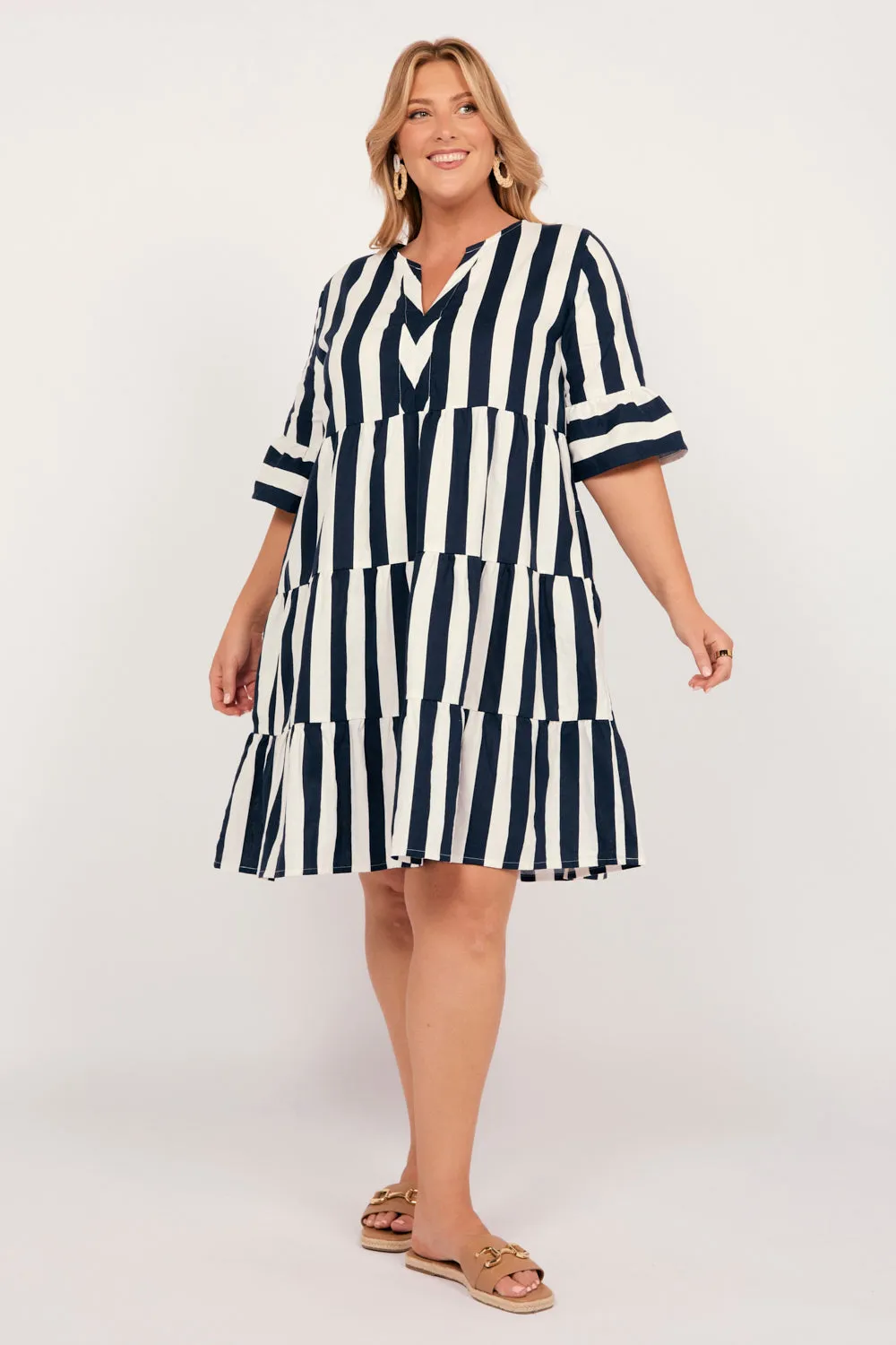 Scout Tiered Dress in Voyager sold by Adrift product image thumbnail 3