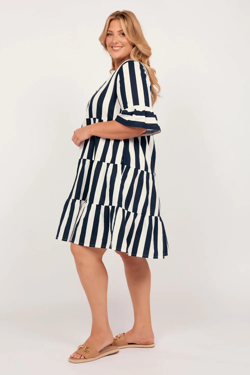 Scout Tiered Dress in Voyager sold by Adrift product image thumbnail 4