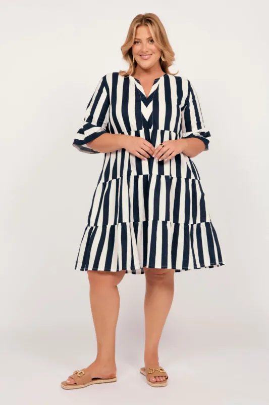Scout Tiered Dress in Voyager sold by Adrift