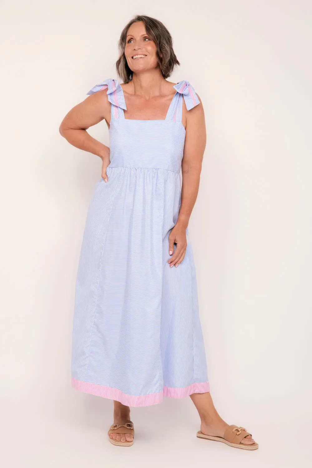 Solene Sun Dress in Sunny Day Stripes sold by Adrift product image thumbnail 5